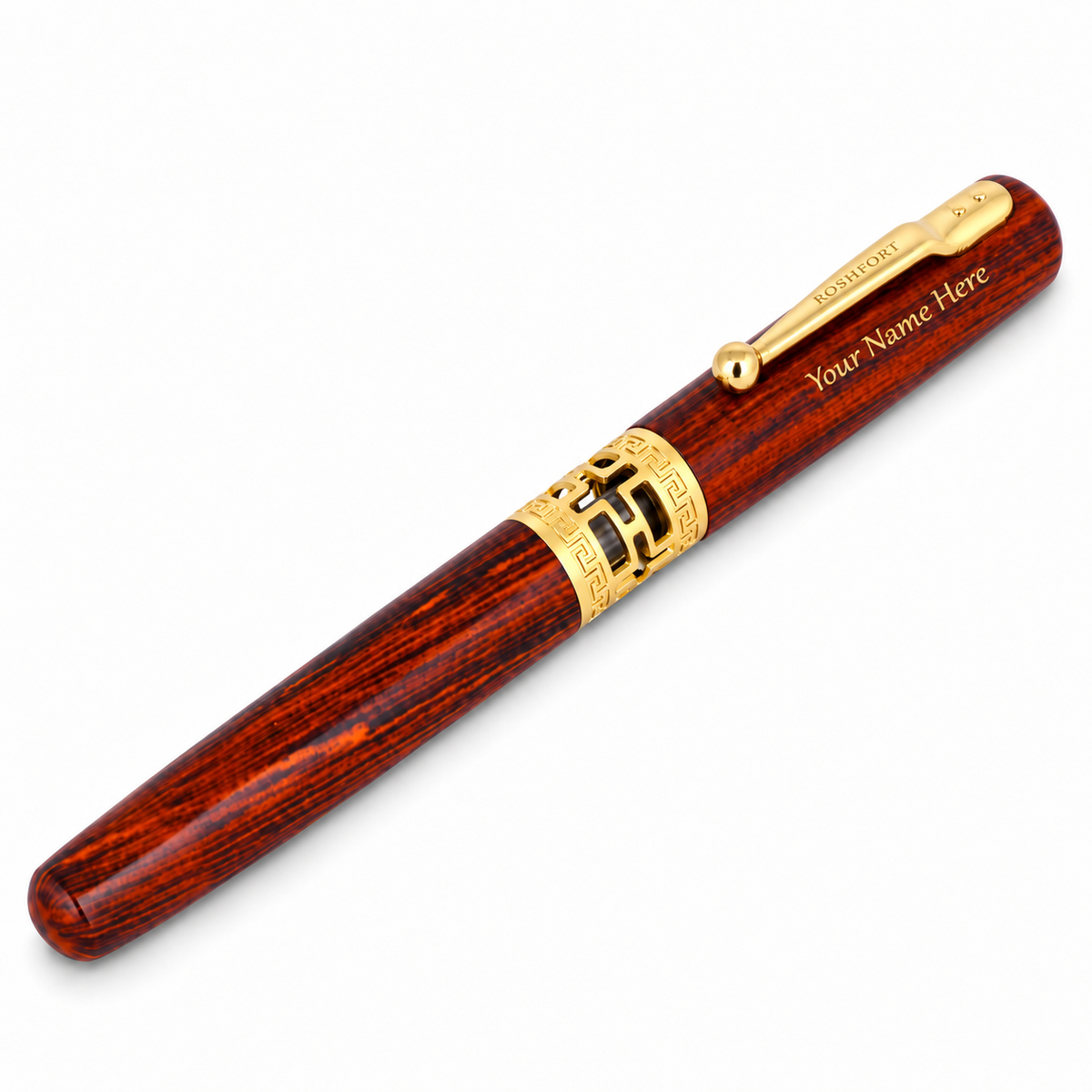 ROSHFORT rosewood signature roller pen personalised with your name