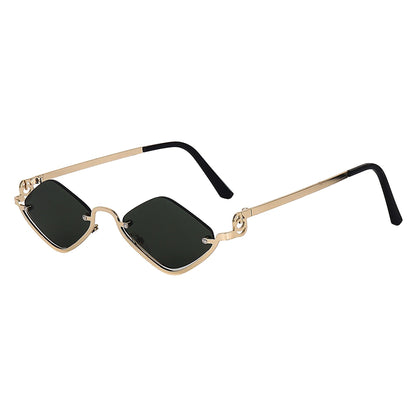 Gold G15 sunglasses side profile showing the full temple arm