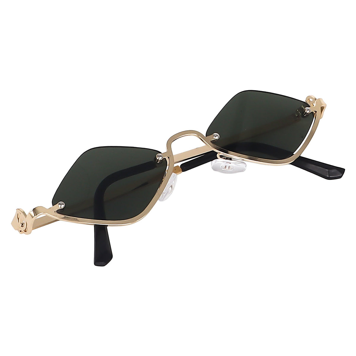 ROSHFORT gold G15 sunglasses, temple and hinge where the engraving goes