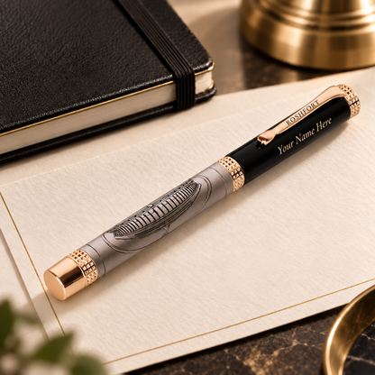 ROSHFORT Parliament Signature Roller Pen - Personalised with Your Name | Magnetic Cap