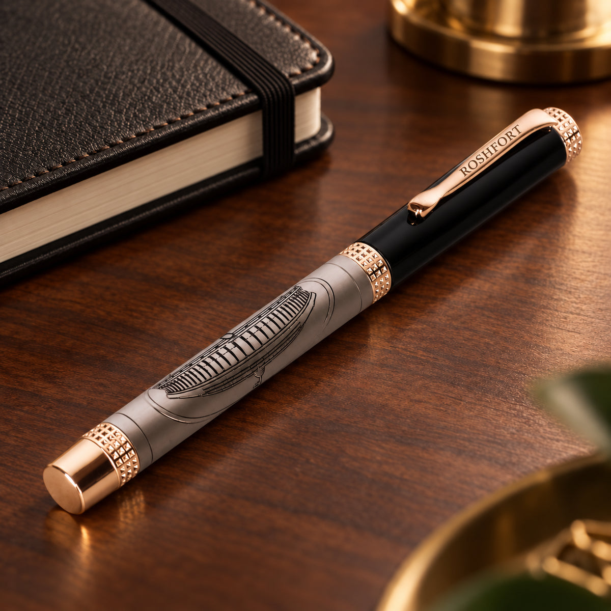ROSHFORT Parliament Signature Roller Pen | Magnetic Cap, Parliament of India Engraving