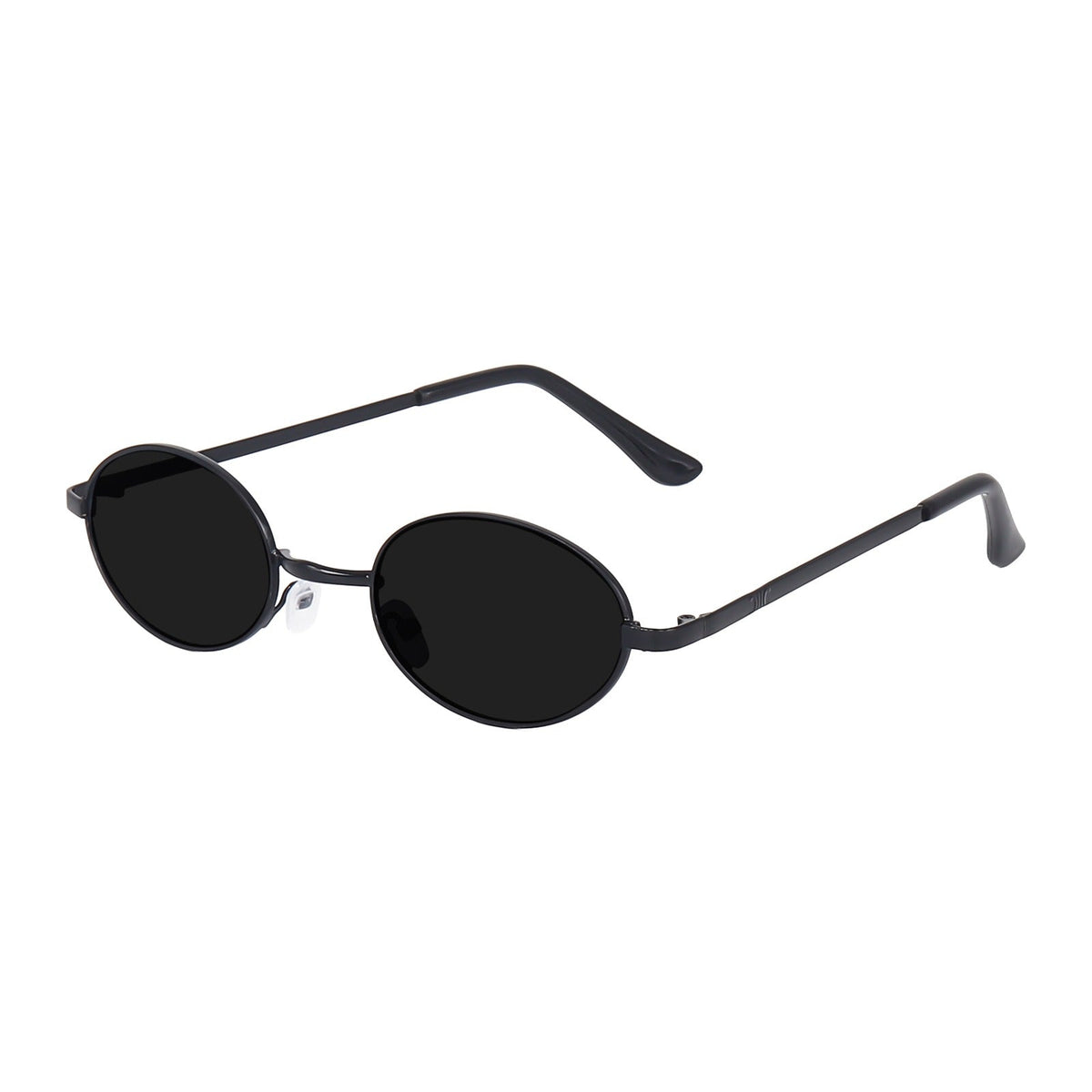 ROSHFORT Noir Oval sunglasses, three quarter view
